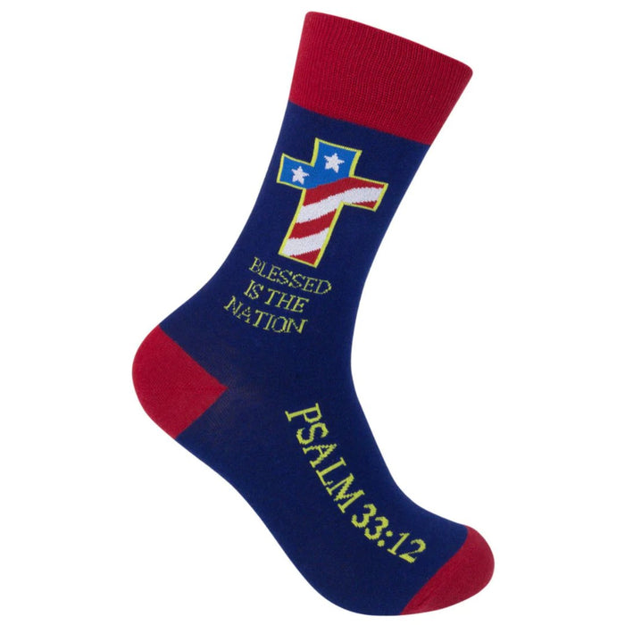 Blessed is the Nation Unisex Socks (Made in the USA)