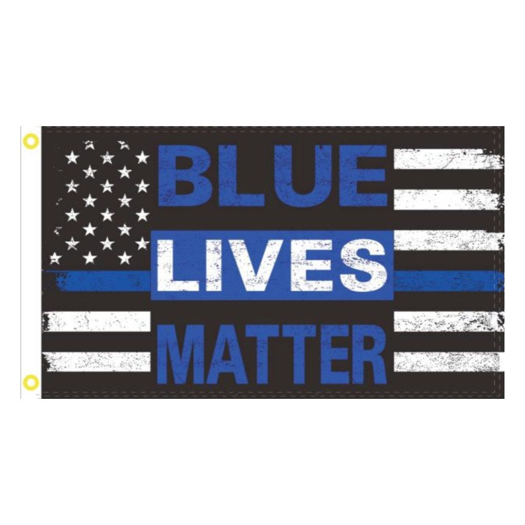 Blue Lives Matter Flag 3'x5' Flag - PatriotDepot.com