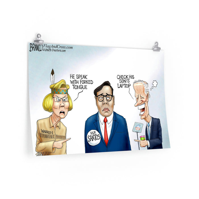 A.F. Branco Cartoon "Liars" Premium Matte Poster