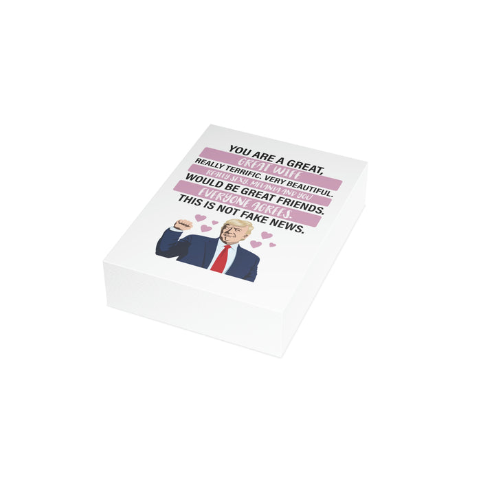 Trump: You are a Great Wife Greeting Cards (1, 10, 30, and 50pcs)