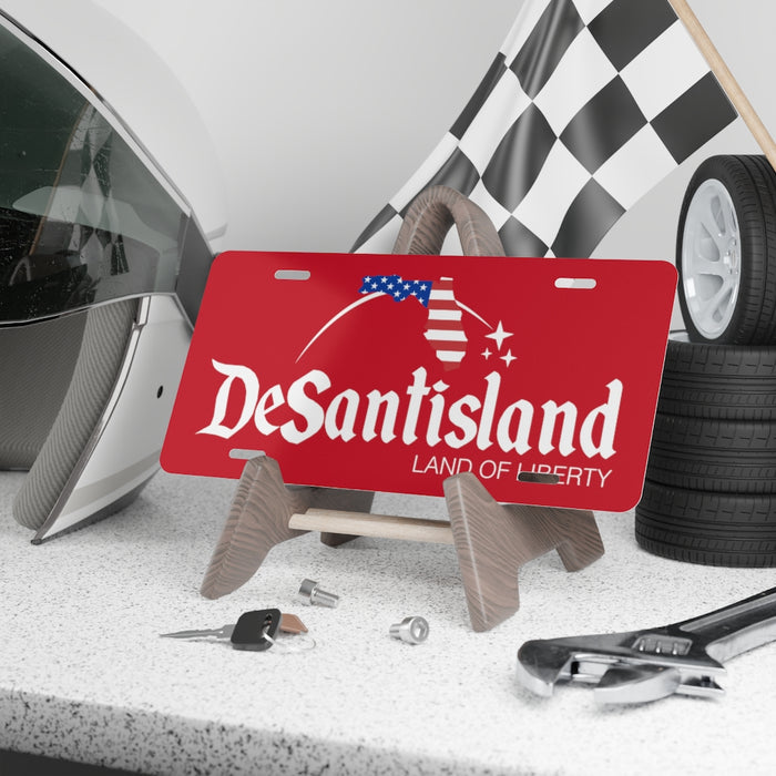 DeSantisland "Land of Liberty" Aluminum Vanity Plate