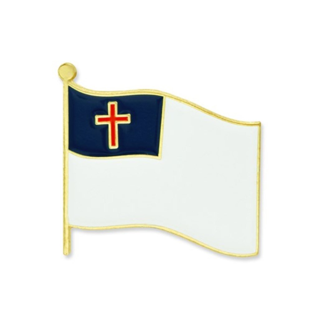 Christian Flag Lapel Pin (Gold Plated) - PatriotDepot.com