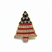 Christmas Tree Pin with Rhinestones Lapel Pin - PatriotDepot.com