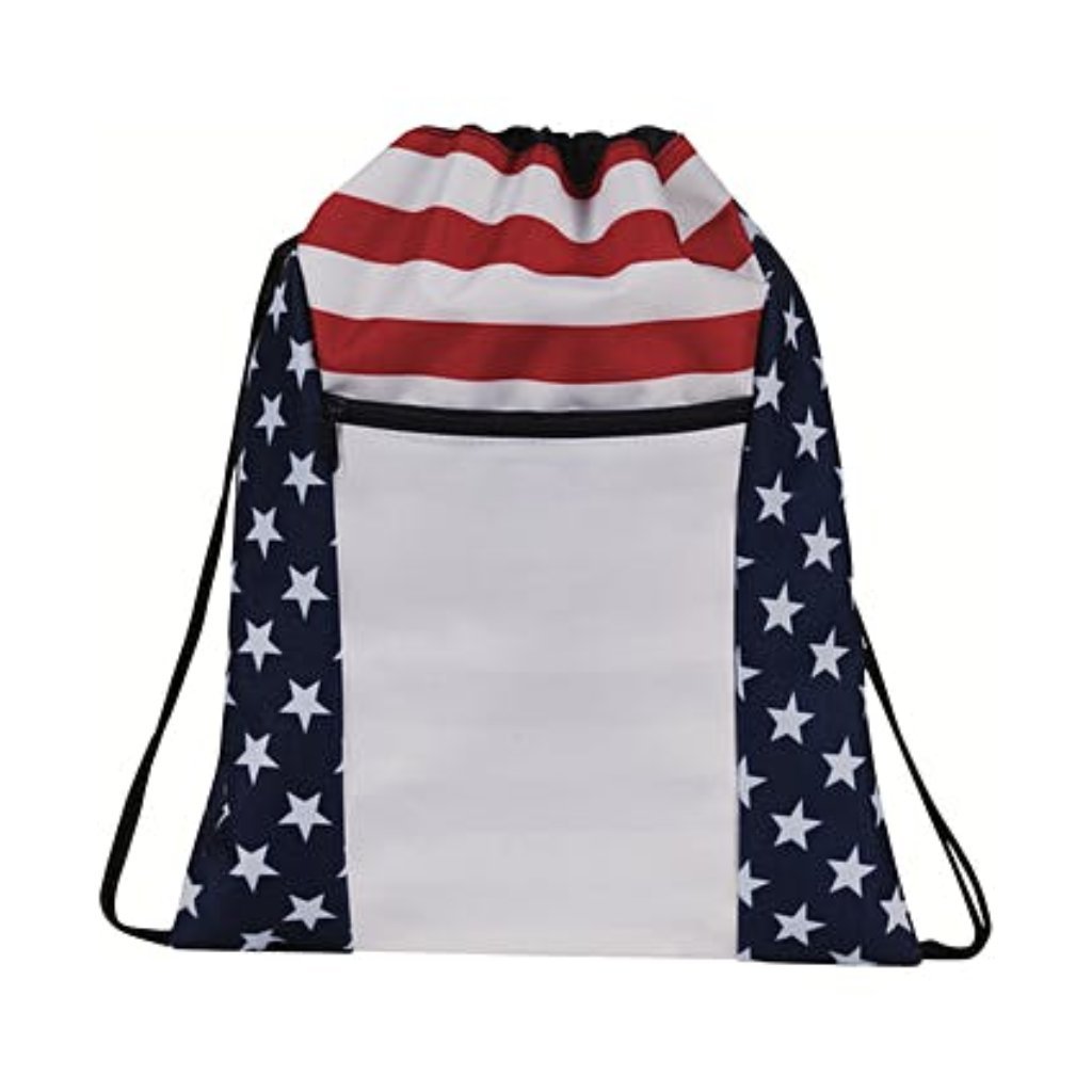 Classic Patriotic Drawstring Backpack 17" - PatriotDepot.com