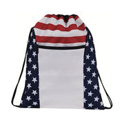 Classic Patriotic Drawstring Backpack 17" - PatriotDepot.com