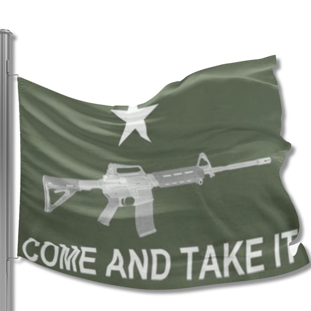 Come and Take It 3'x5' Flag (Olive Drab) - PatriotDepot.com
