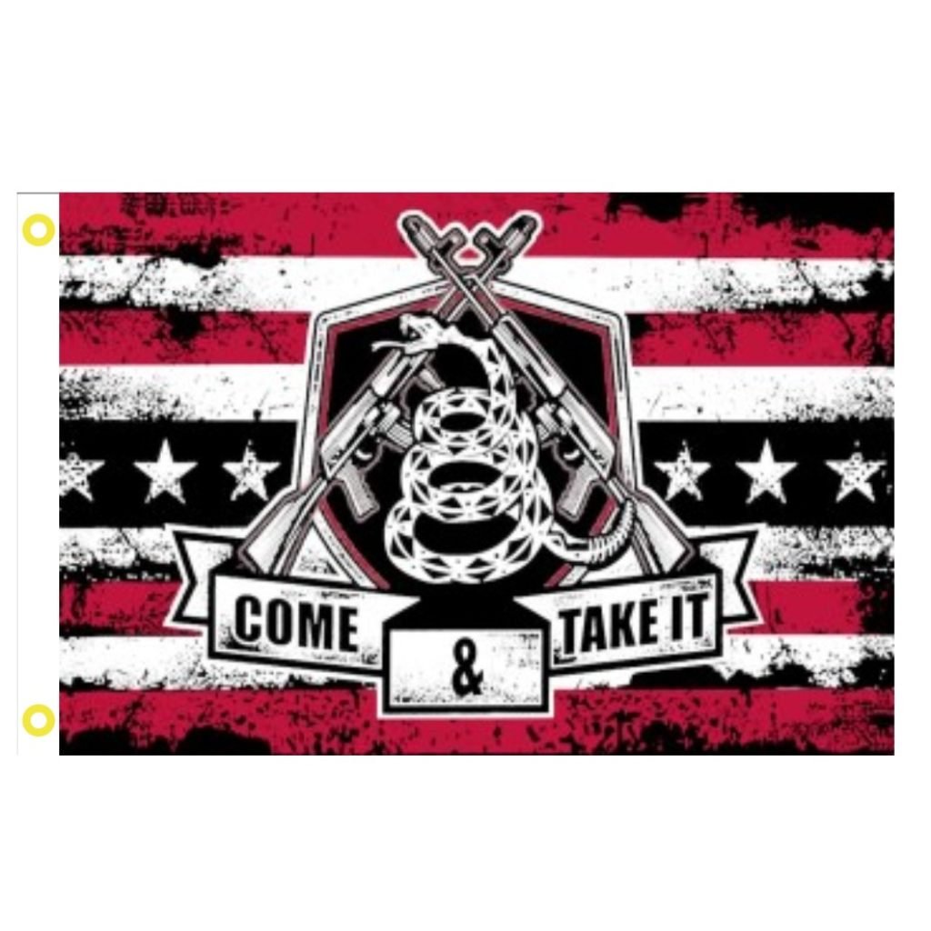 Come and Take It Gadsden Arms 3'X'5' Flag - PatriotDepot.com
