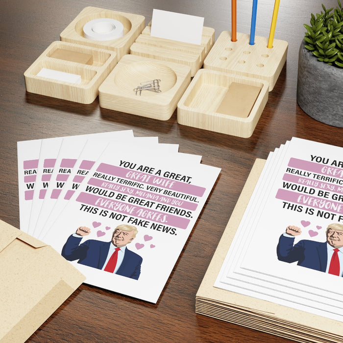 Trump: You are a Great Wife Custom Greeting Card