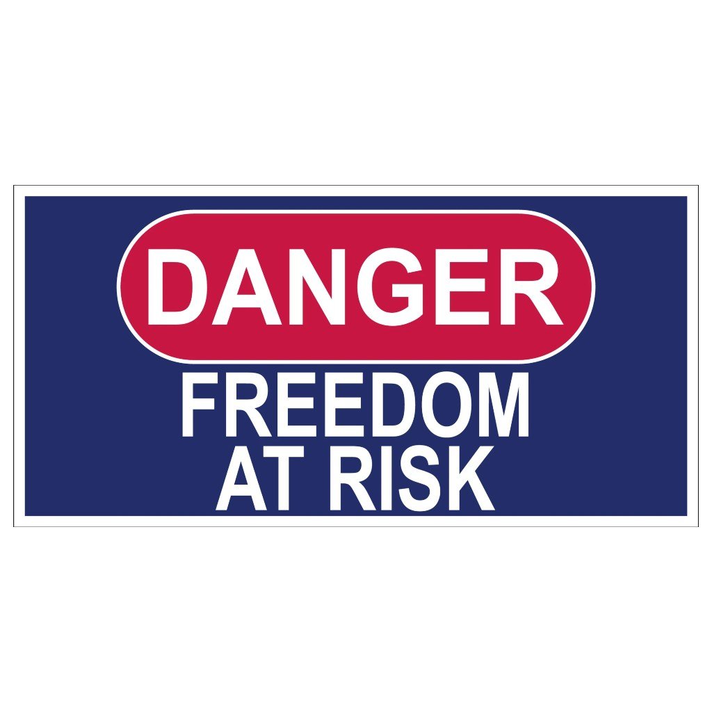 Danger: Freedom at Risk Bumper Sticker - PatriotDepot.com