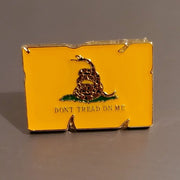 Distressed Don't Tread on Me Gadsden Rattlesnake Lapel Pin - PatriotDepot.com