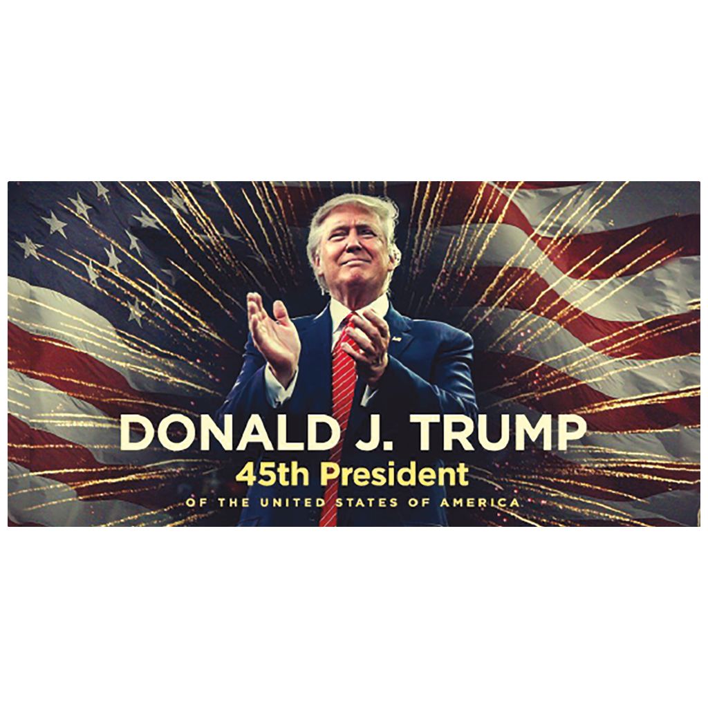 Donald J Trump 45th President Stars & Stripes Bumper Sticker - PatriotDepot.com