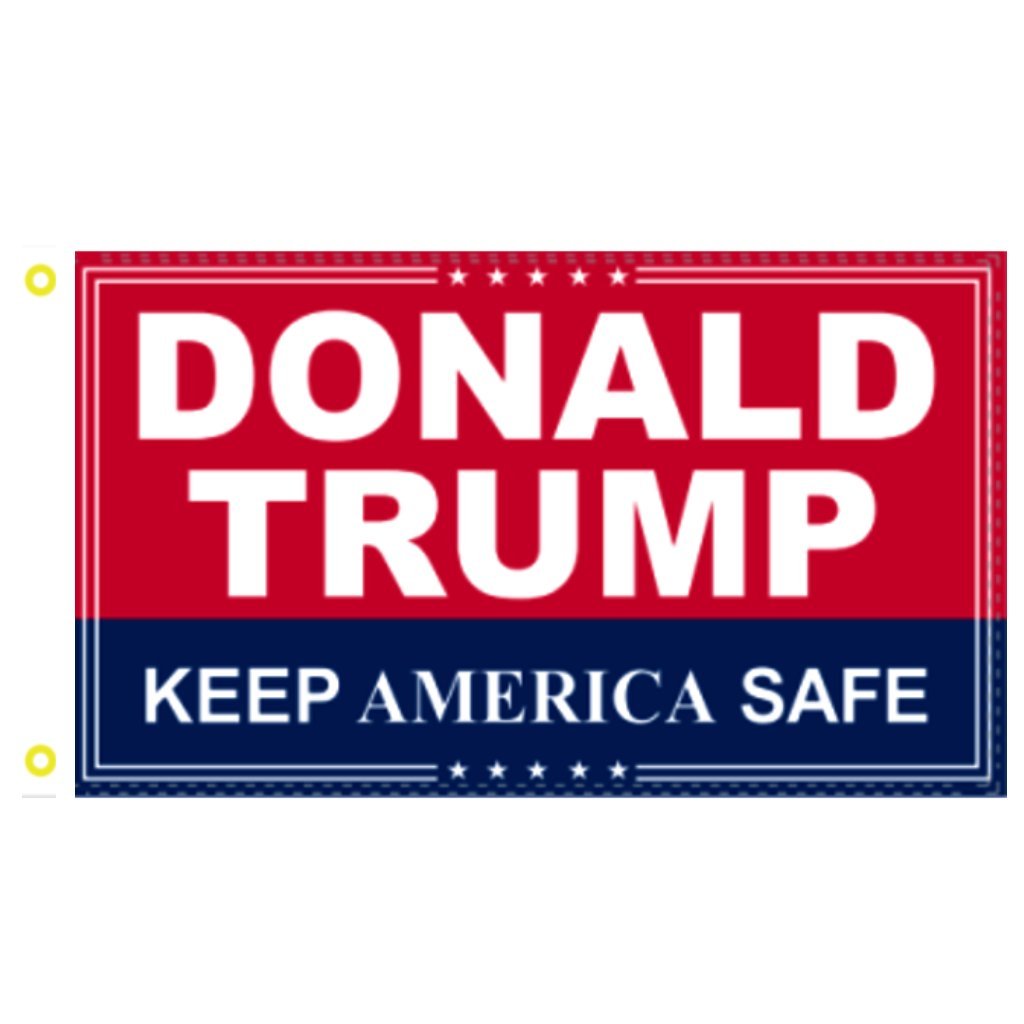 Donald Trump Keep America Safe 3'x5' Flag - PatriotDepot.com