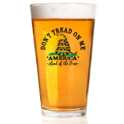 Don't Tread On Me - America Land of the Free Pint Glass - PatriotDepot.com