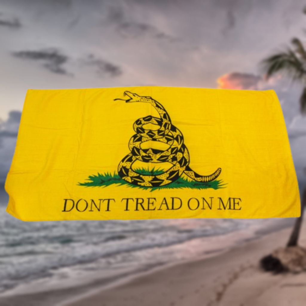 Don't Tread on Me Cotton Beach Towel - PatriotDepot.com