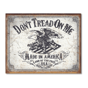 Don't Tread on Me - Land of the Free Tin Sign - PatriotDepot.com