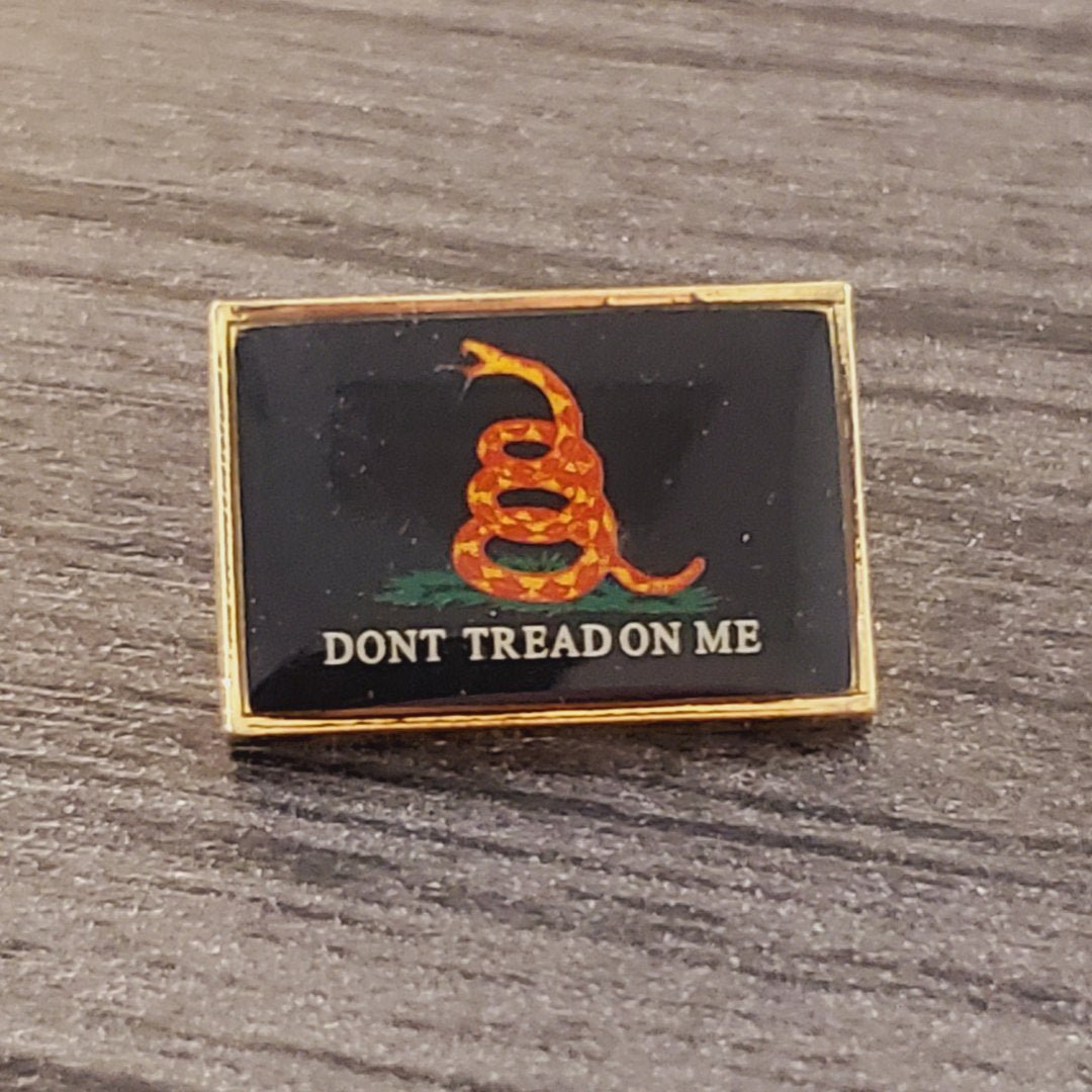 Don't Tread on Me Lapel Pin (Black) - PatriotDepot.com
