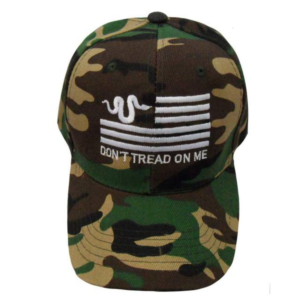 Don't Tread On Me MCF Custom Embroidered Hat (Camo) - PatriotDepot.com