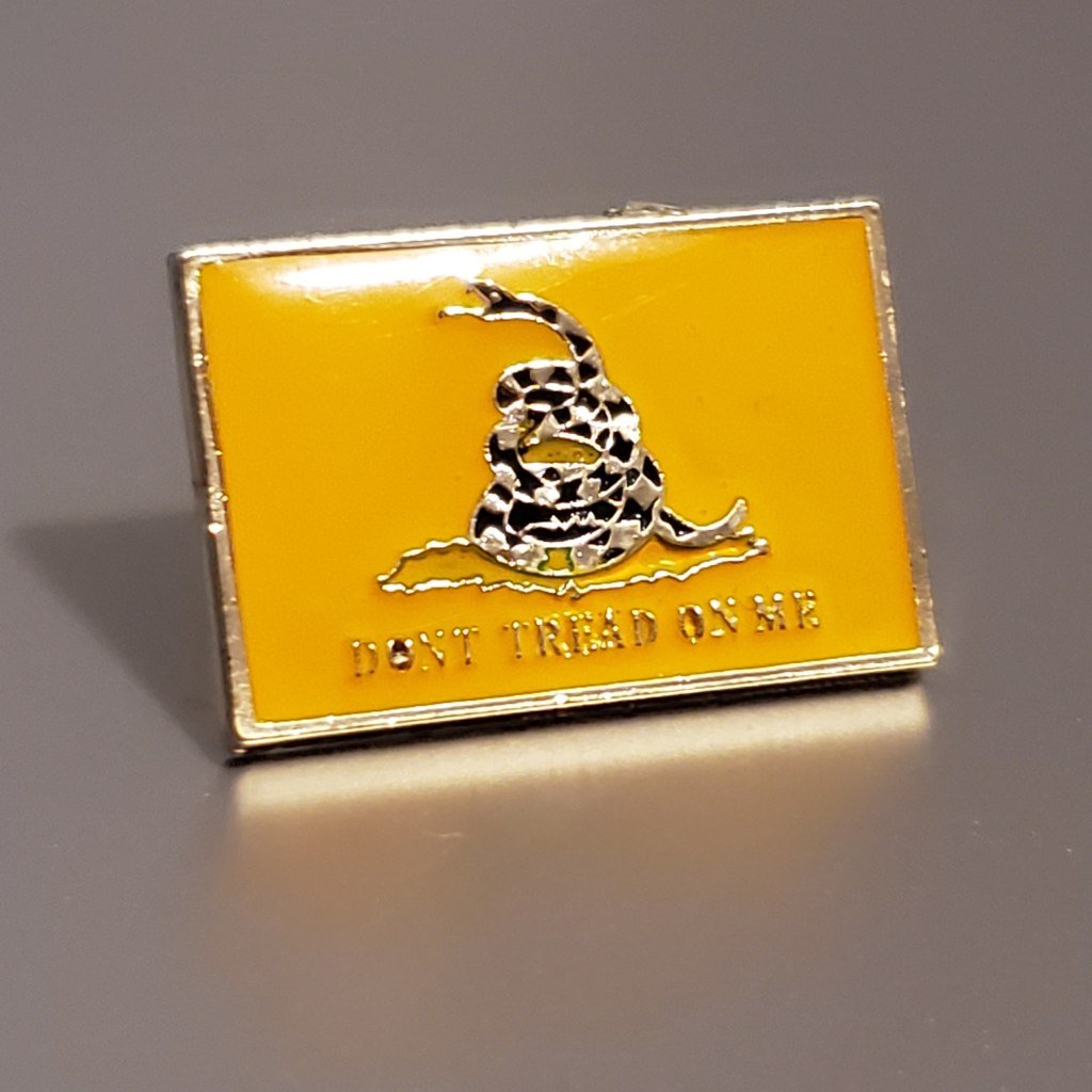 Don't Tread on Me Traditional Gadsden Lapel Pin (Rectangle) - PatriotDepot.com
