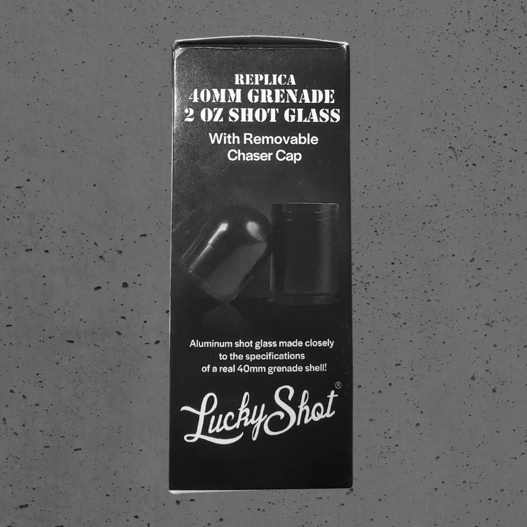 DTOM 40mm Grenade 2 oz. Shot Glass - Black (Replica) - PatriotDepot.com