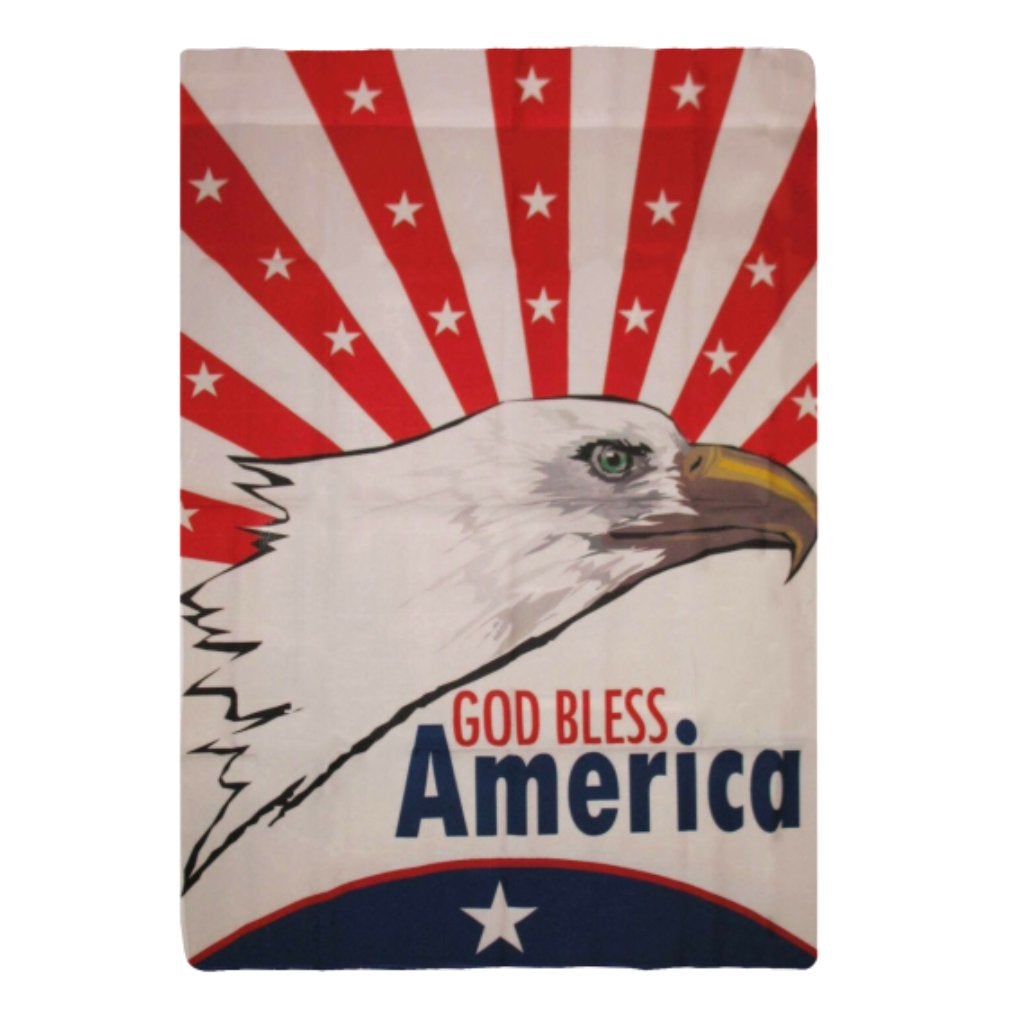 Eagle God Bless America Patriotic 12"x18" Garden Flag - PatriotDepot.com