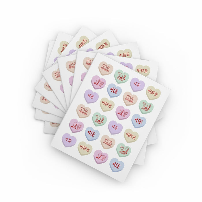 Let's Go Brandon Conversation Hearts Greeting Cards (8 pack)