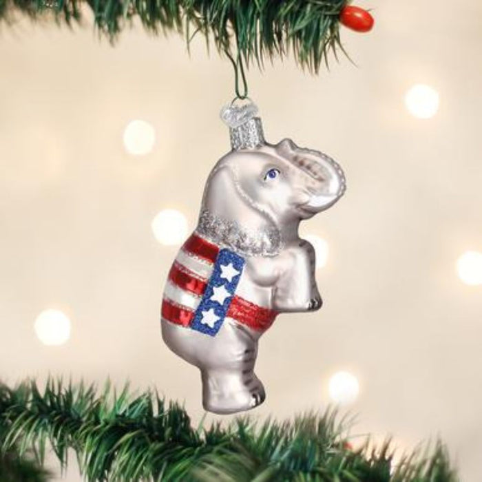 Patriotic Republican Elephant Ornament