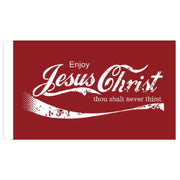 Enjoy Jesus Christ Thou Shall Never Thirst 3'x5' Flag - PatriotDepot.com