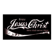 Enjoy Jesus Christ Thou Shall Never Thirst Bumper Sticker - PatriotDepot.com