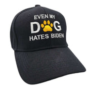 Even My Dog Hates Biden Embroidered Hat (Black) - PatriotDepot.com