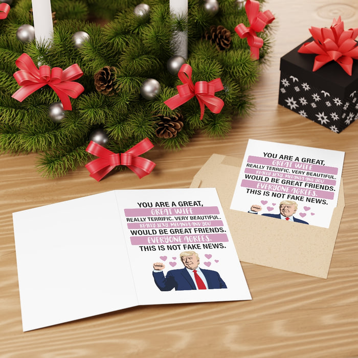 Trump: You are a Great Wife Custom Greeting Card