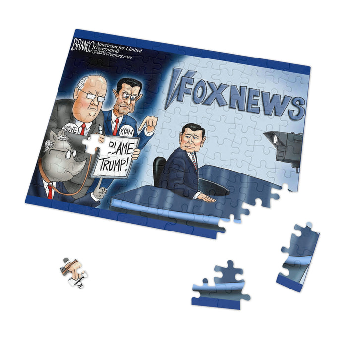 A.F. Branco Cartoon "Behind Fox" Jigsaw Puzzle (110, 252, 500, pieces)