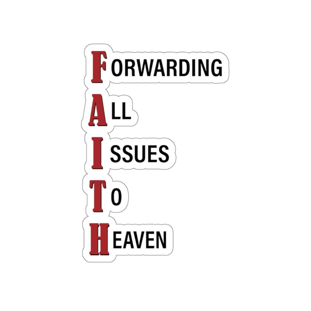 FAITH Kiss - Cut Stickers (4 sizes) - PatriotDepot.com