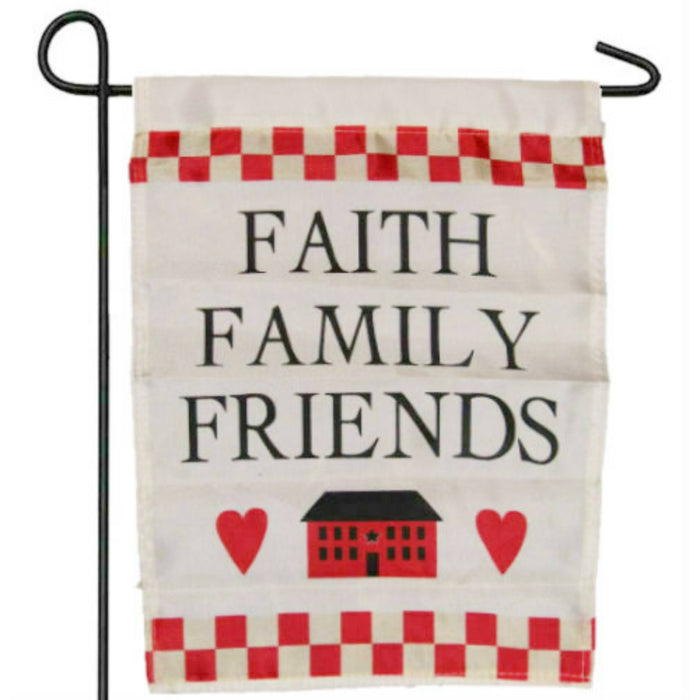 Faith Family Friends 12"x18" Garden Flag