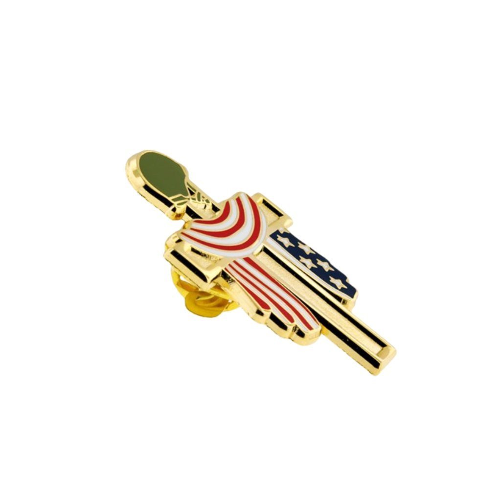 Fallen Heroes Flag and Cross Pin - PatriotDepot.com