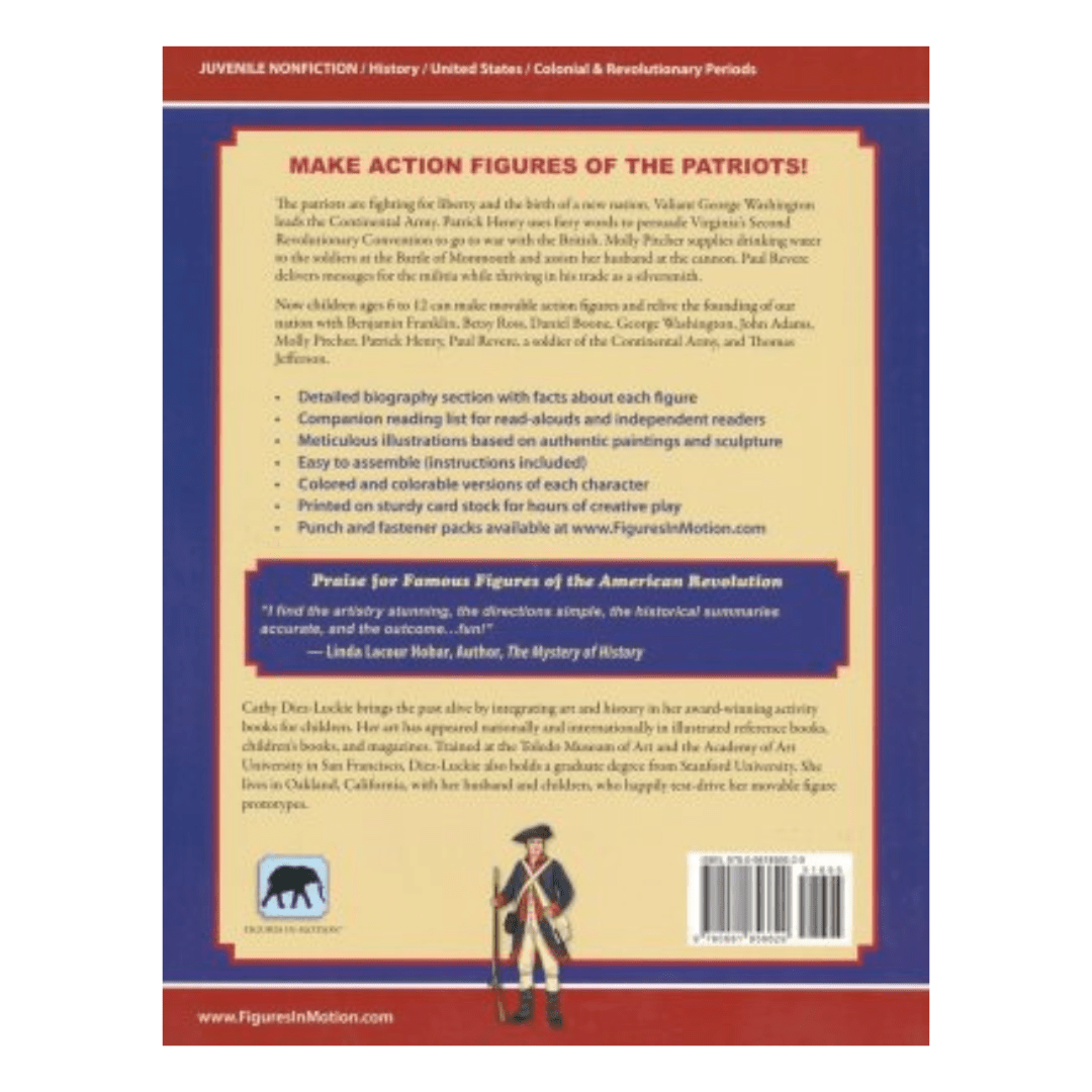 Famous Figures of the American Revolution: Movable Paper Figures to Cut, Color and Assemble - PatriotDepot.com