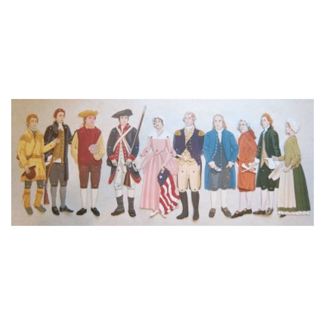 Famous Figures of the American Revolution: Movable Paper Figures to Cut, Color and Assemble - PatriotDepot.com