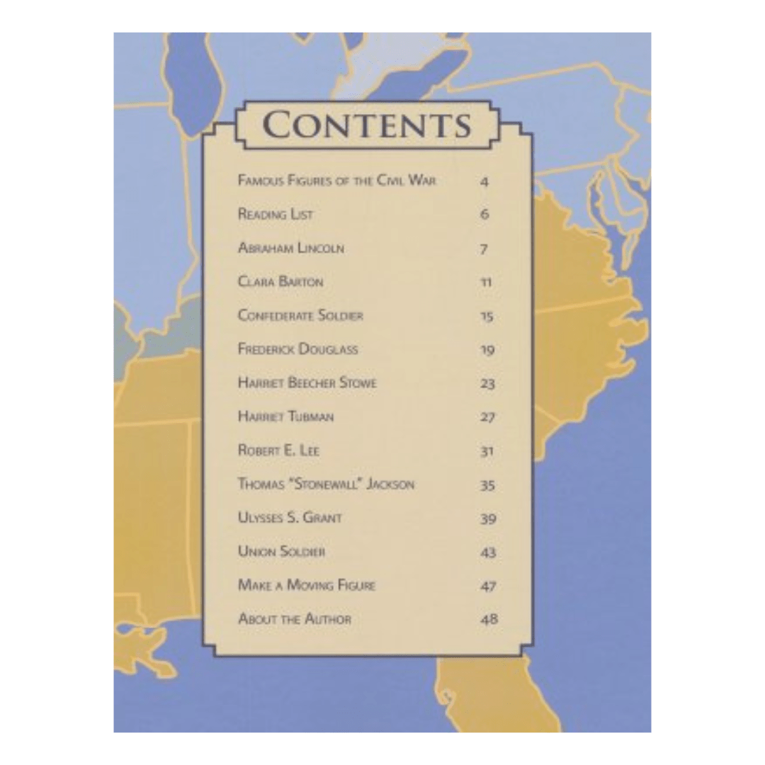 Famous Figures of the Civil War: Movable Paper Figures to Cut, Color and Assemble - PatriotDepot.com