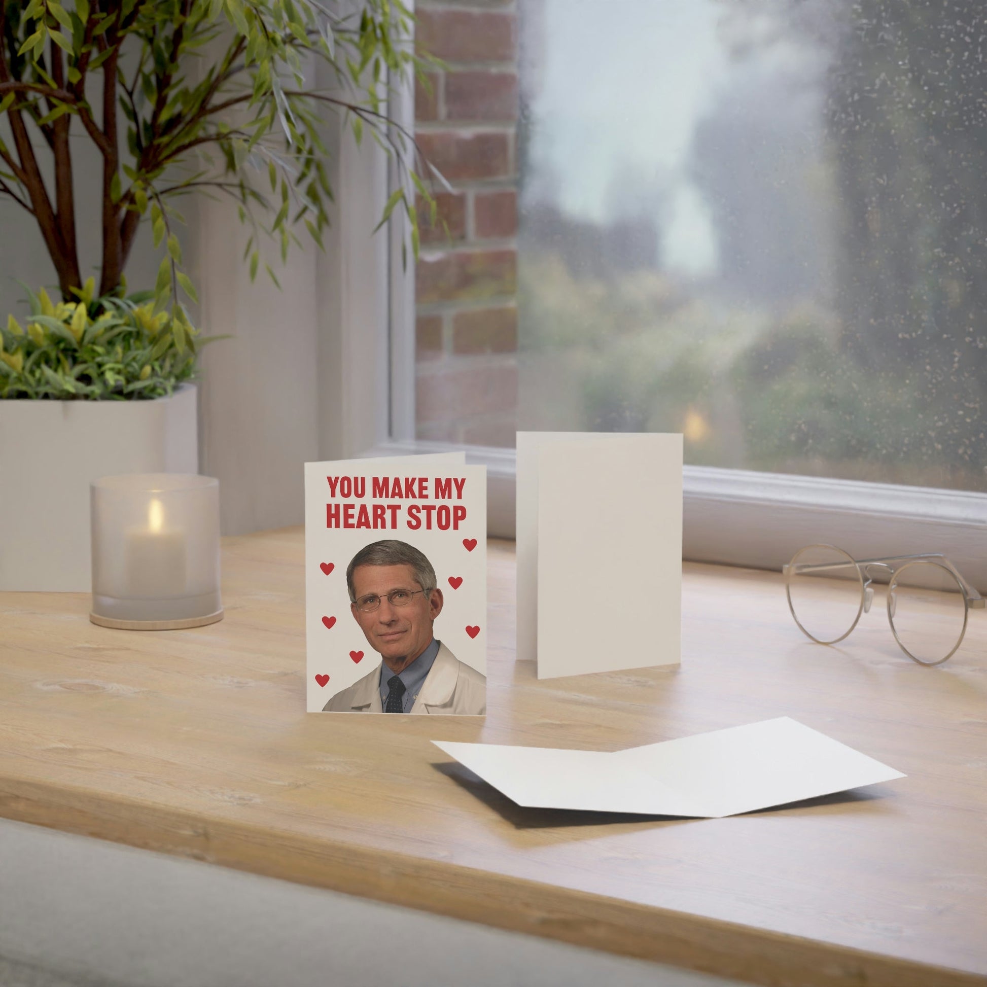 Fauci You Make My Heart Stop Greeting Cards (1, 10, 30, and 50pcs) - PatriotDepot.com