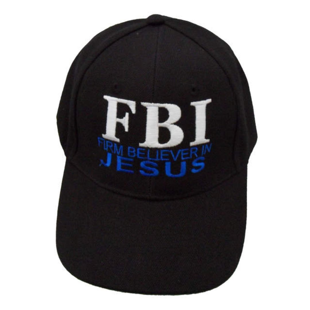 FBI Firm Believer in Jesus Embroidered Hat (Black) - PatriotDepot.com