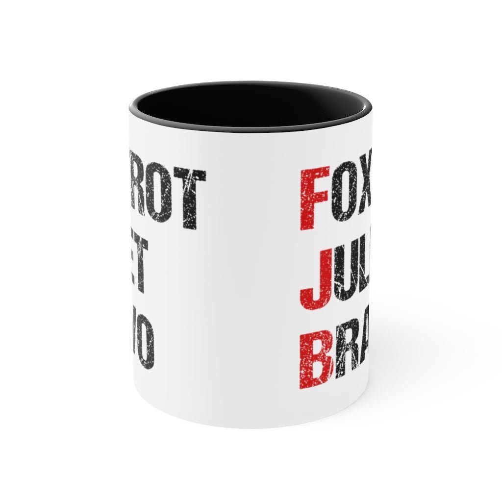 Foxtrot Juliet Bravo Mug (2 sizes, 2 colors) - PatriotDepot.com