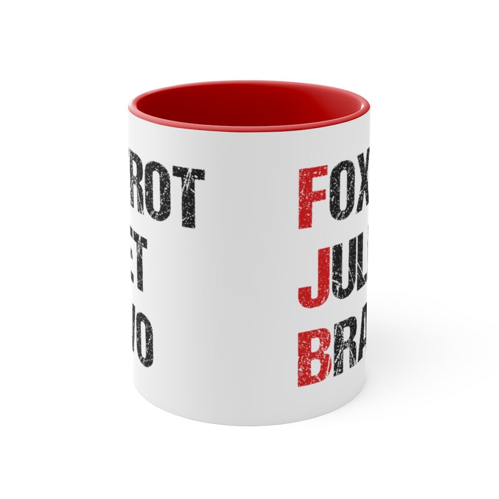 Foxtrot Juliet Bravo Mug (2 sizes, 2 colors) - PatriotDepot.com