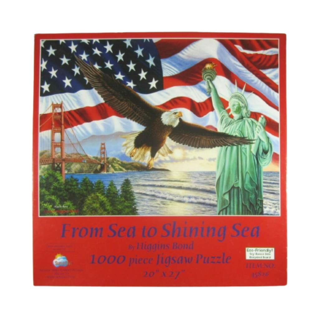 From Sea to Shining Sea 1000 Piece Puzzle (Made in the USA) - PatriotDepot.com