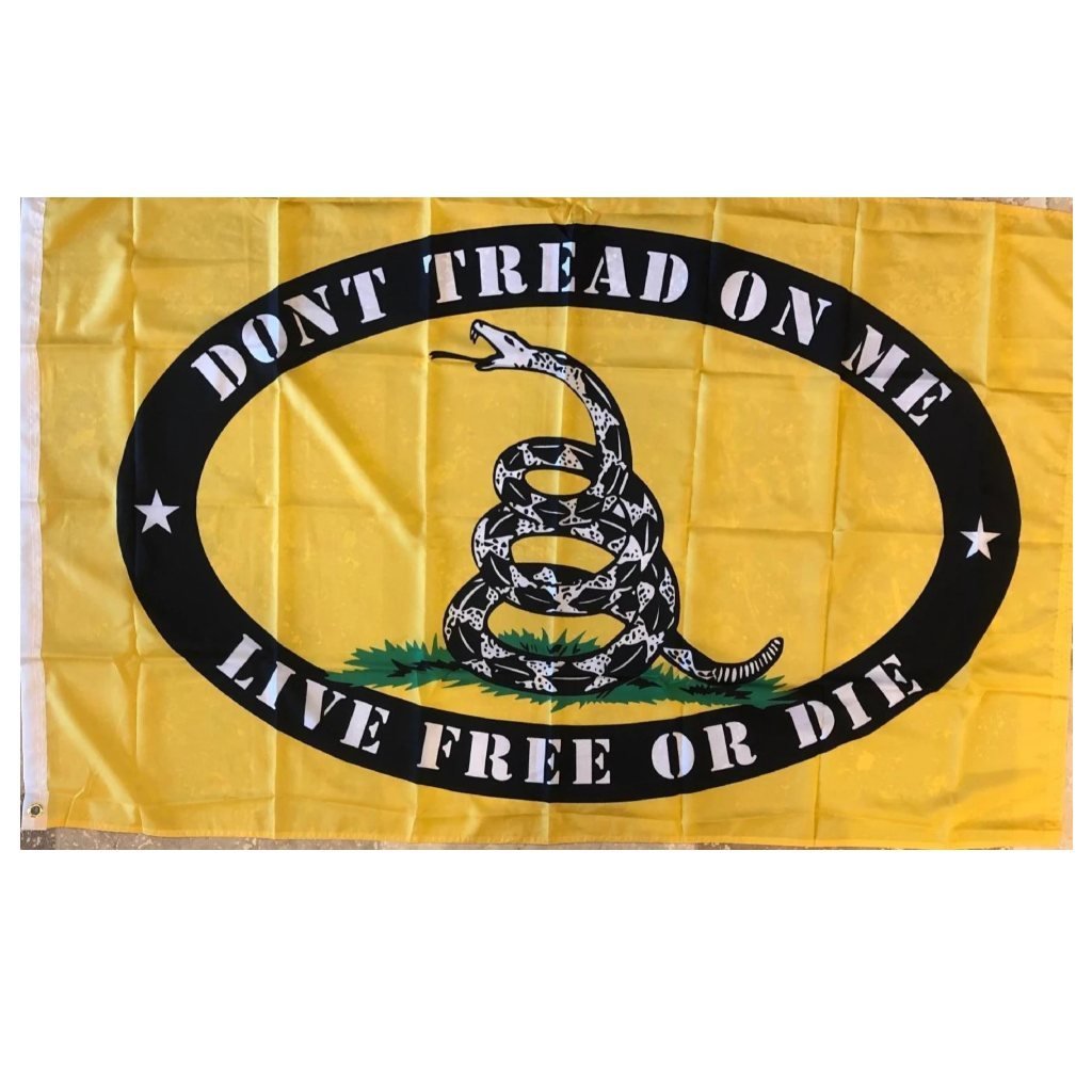 Gadsden Flag Dont Tread on Me Live Free or Die Flag - PatriotDepot.com