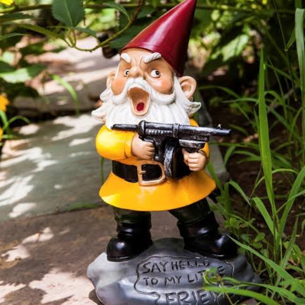 Garden Gnome With Gun (Say Hello to My Little Friend!) - PatriotDepot.com