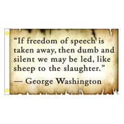 George Washington "Freedom of Speech" 3'x5' Flag (Distressed) - PatriotDepot.com