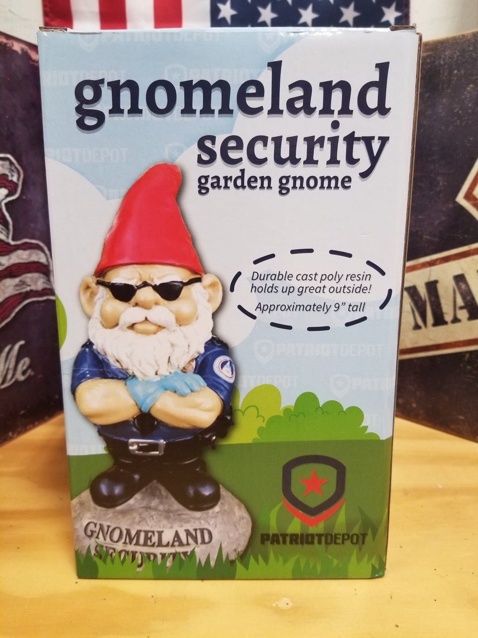 Gnomeland Security Garden Gnome - PatriotDepot.com