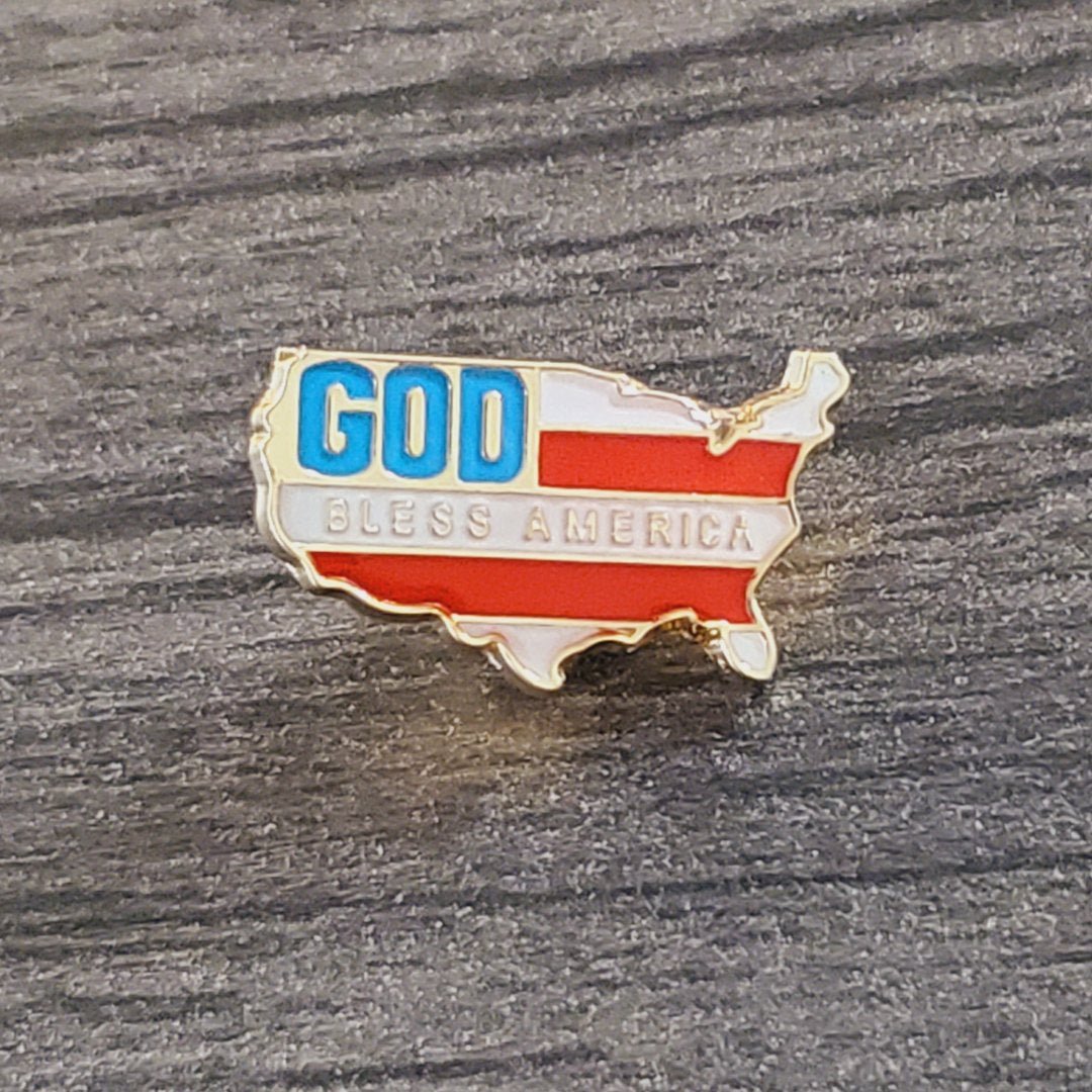 God Bless America Lapel Pin - PatriotDepot.com