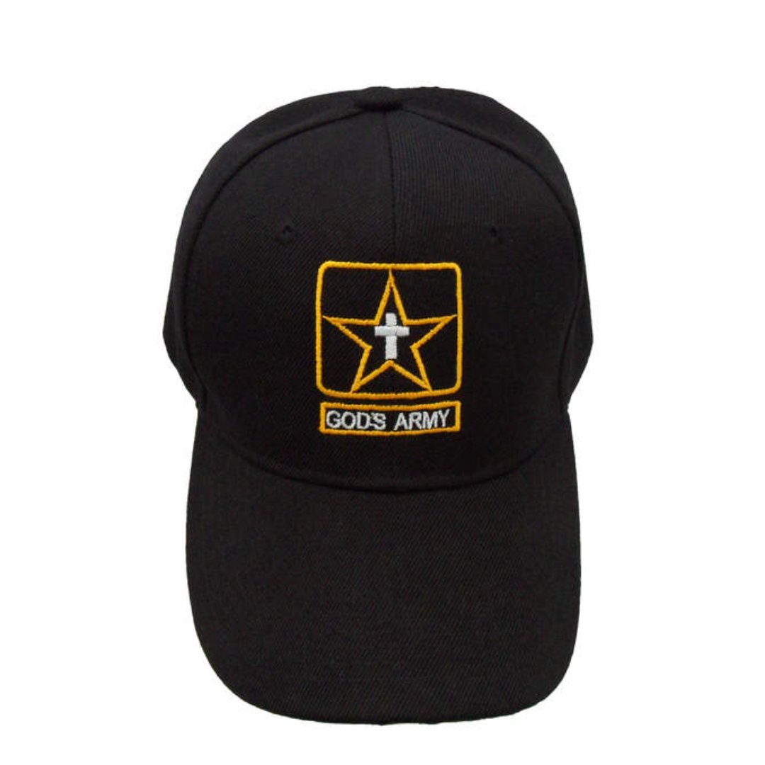 God's Army Embroidered Hat (Black) - PatriotDepot.com