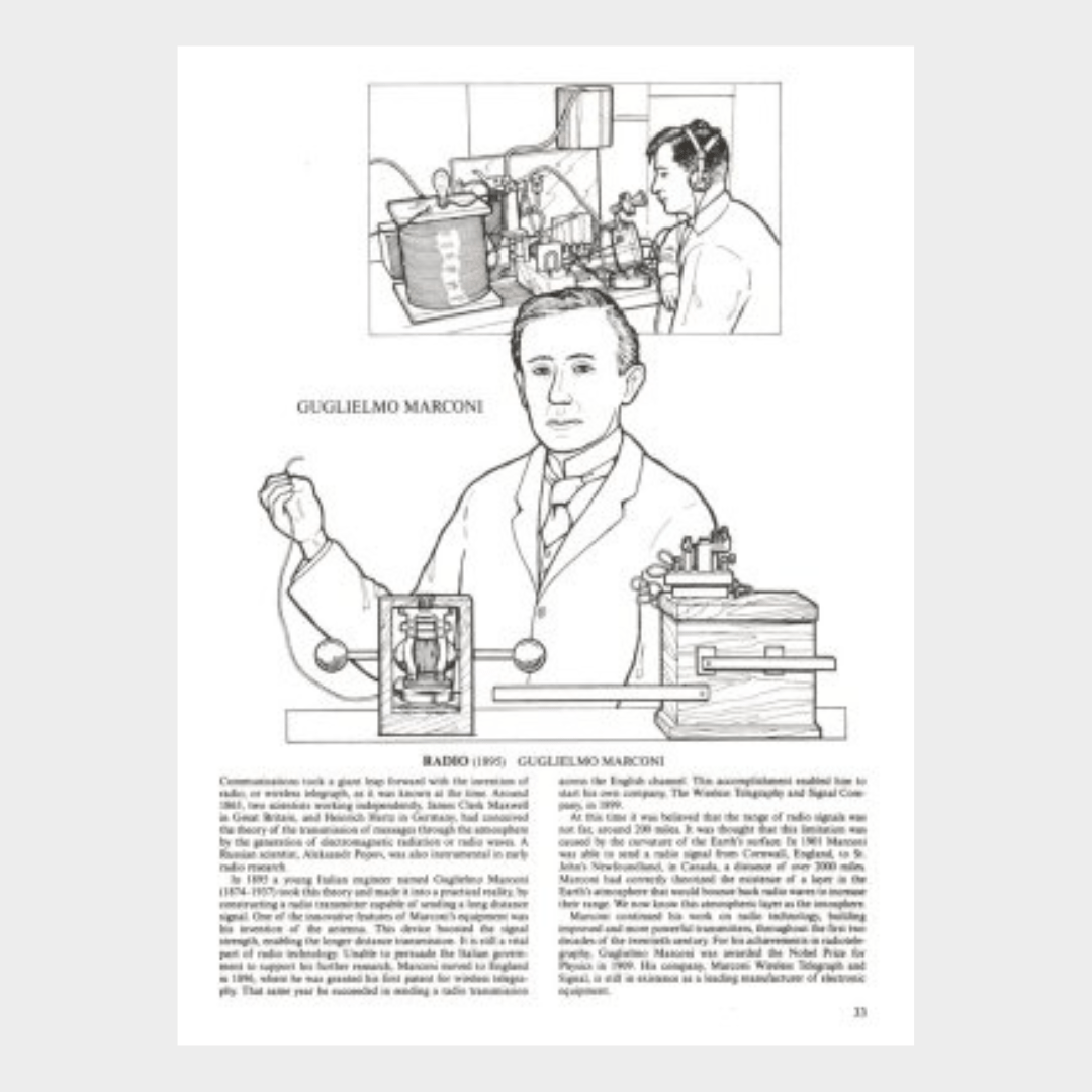 Great Inventors and Inventions Coloring Book - PatriotDepot.com