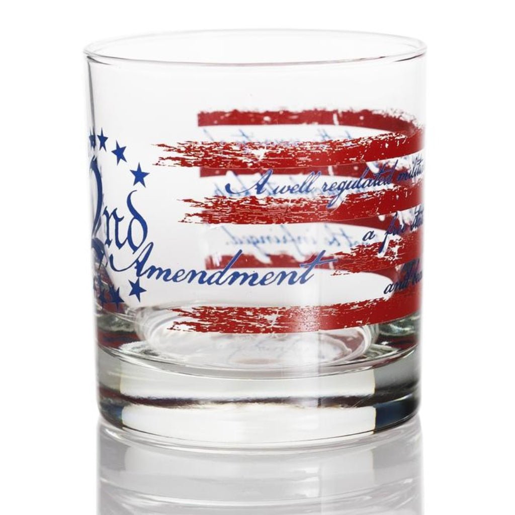 Handcrafted 2nd Amendment Rocks Glass (Made in the USA) - PatriotDepot.com